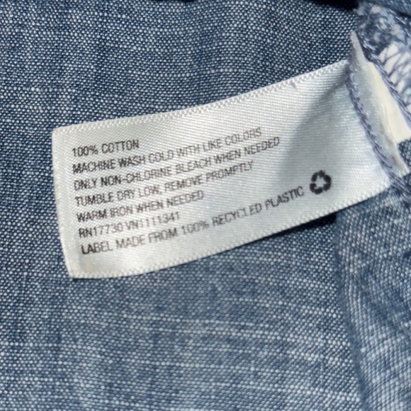 Merona Classic Blue Denim Shirt XXL - Picture 5 of 5